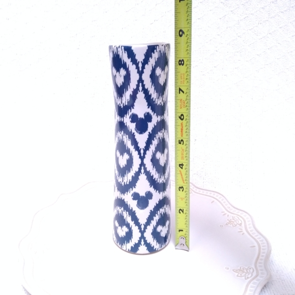 RARE Disney Parks Mickey Mouse Indigo Ceramic Vase - Picture 8 of 9
